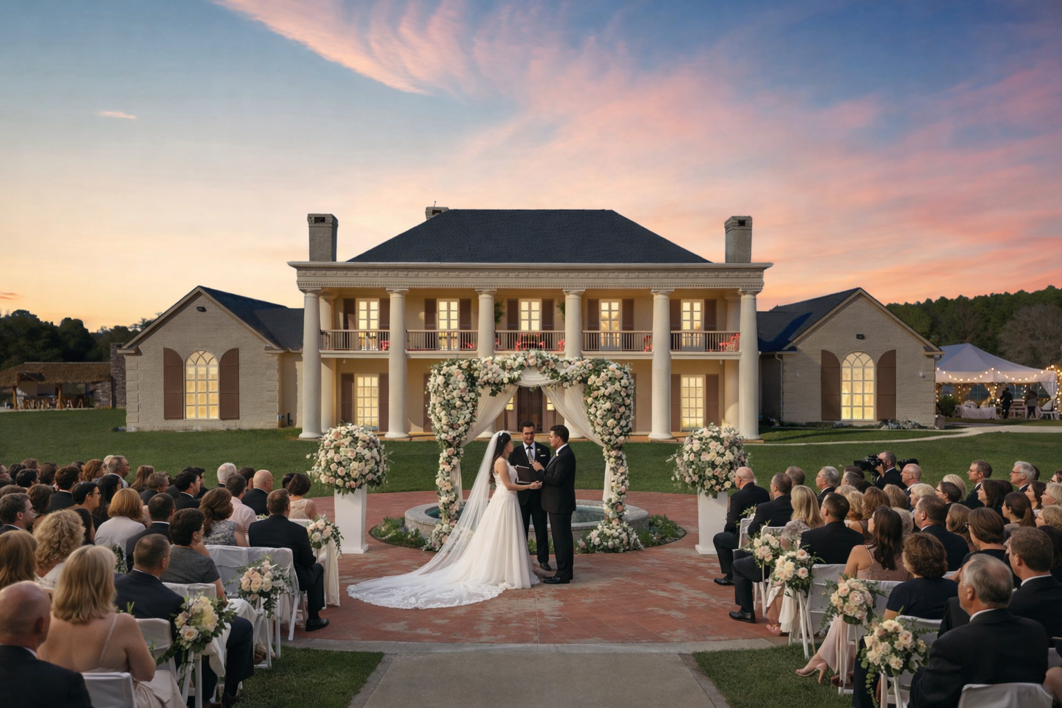 Wedding ceremony at Ranch 105